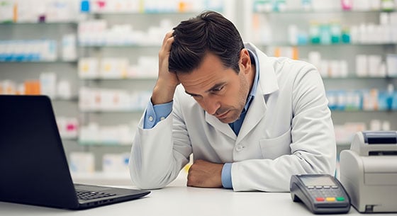 frustrated pharmacist
