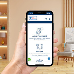 pharm fresh website on mobile phone